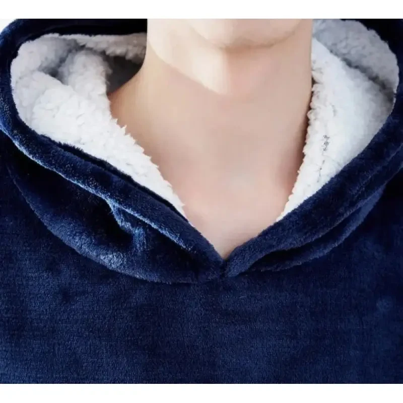 Толстовка плед із капюшоном Huggle Hoodie Синій