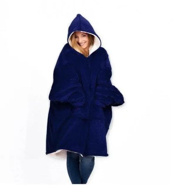 Толстовка плед із капюшоном Huggle Hoodie Синій