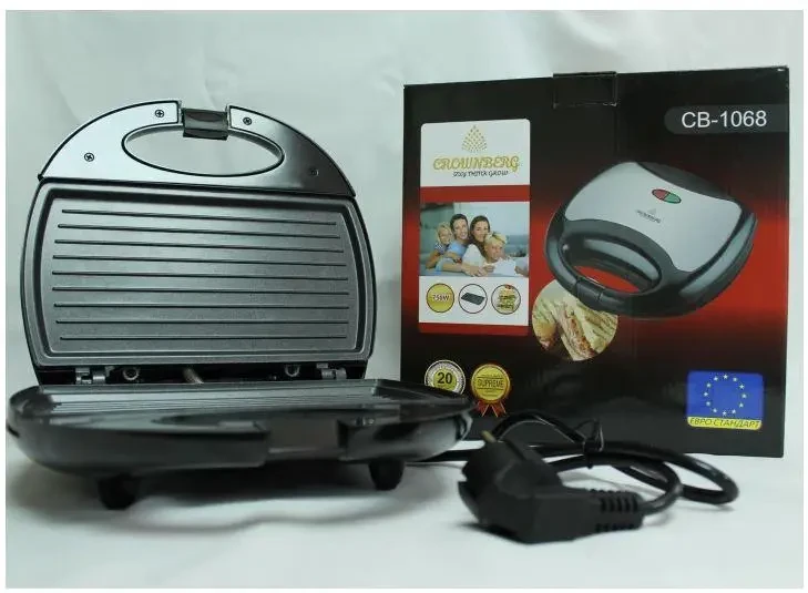 Сендвічниця-гриль бутербродниця Crownberg CB-1068 750W