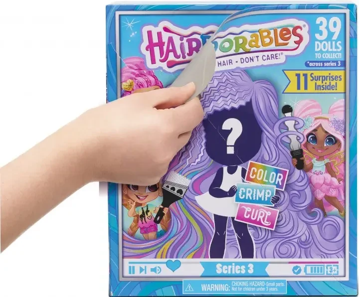 Игрушка кукла Hairdorables Dolls серия 3 с аксессуарами Кукла в коробке кукла с длинными волосами