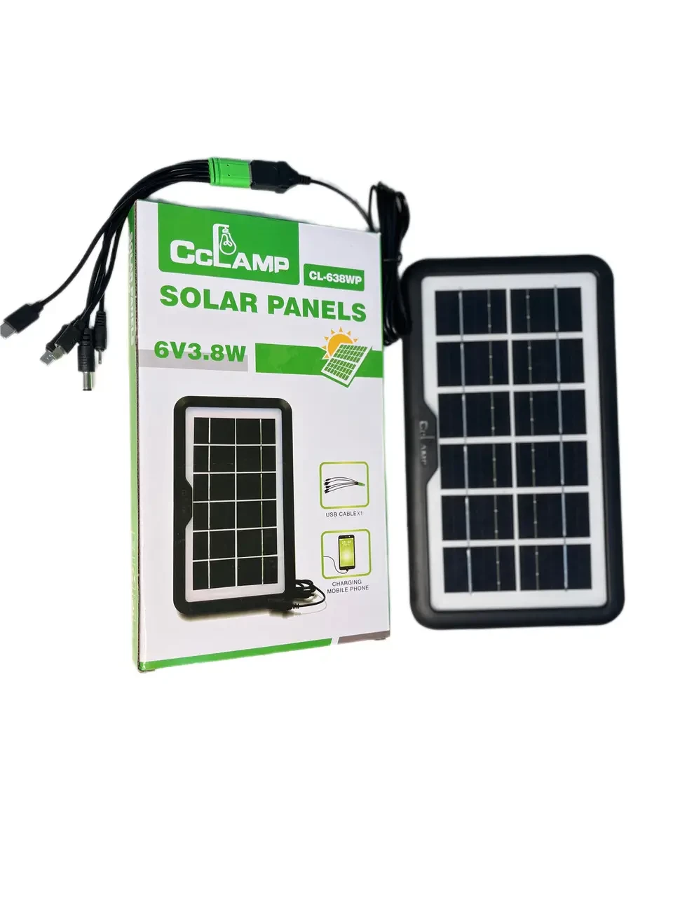 Портативная солнечная панель Cclamp CL-638wp 3.8W 6V IP65
