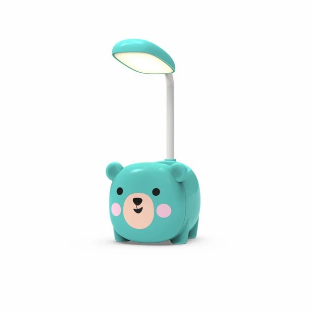 Лампа настольная с органайзером Quite Light Bear синий аккумуляторная