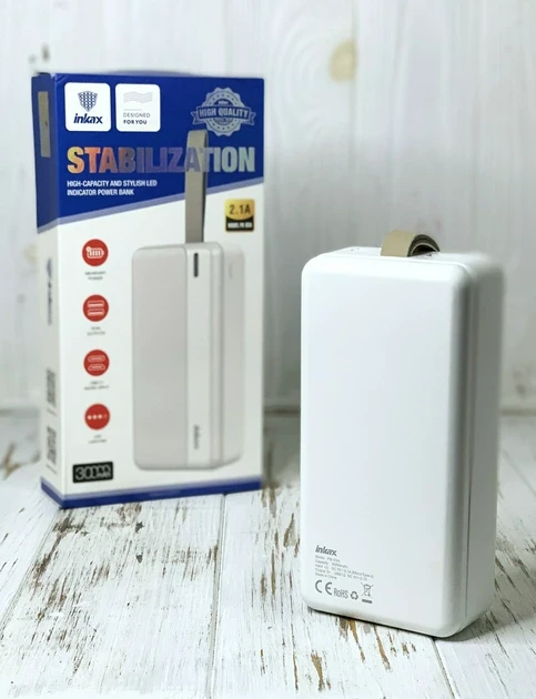 Мощный Power Bank Inkax PB-03A 30000mAh