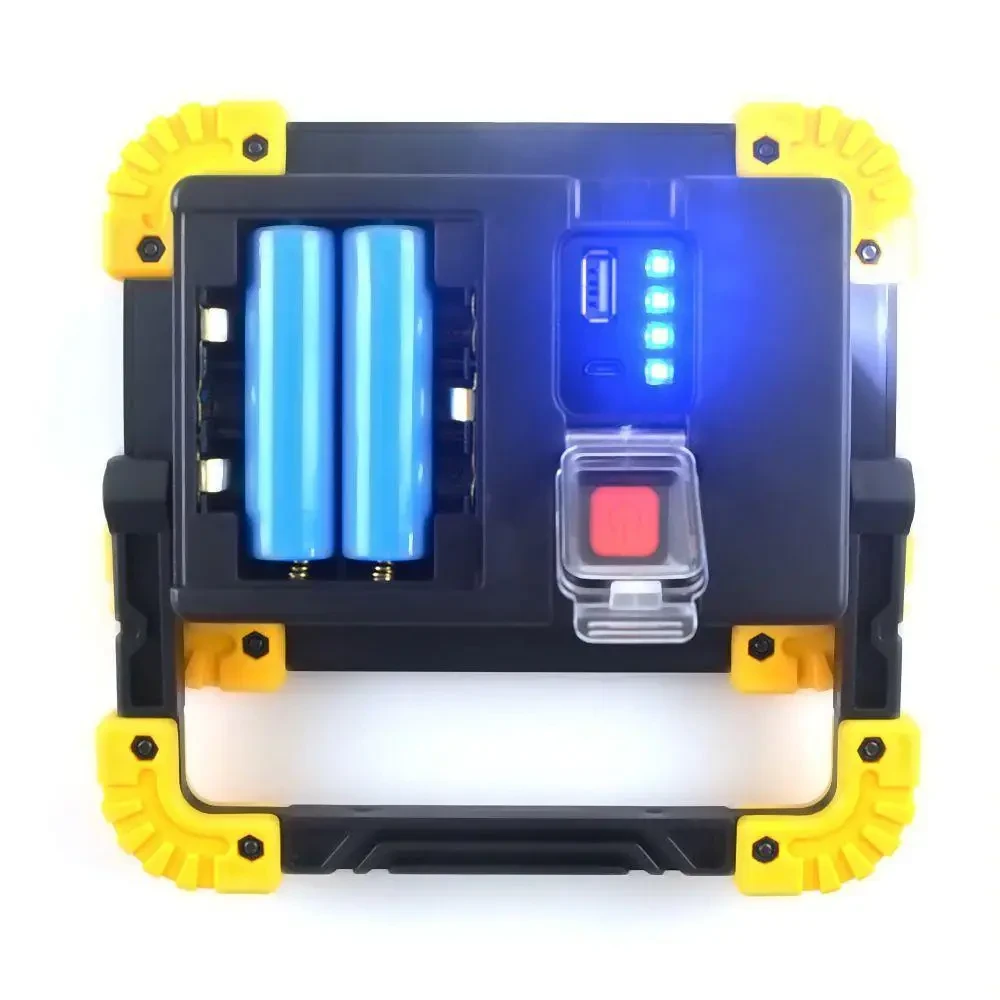 LL-802 Автономный переносной прожектор 20w COB+1W+Power Bank (2 АКБ в комплекте)