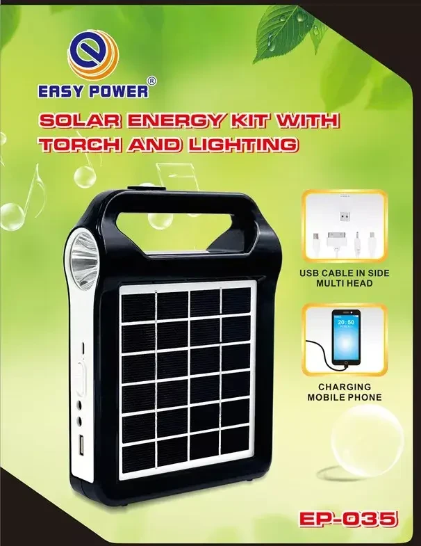 Фонарь-Power Bank-блютуз (2400mAh) с солнечной панелью EP-035