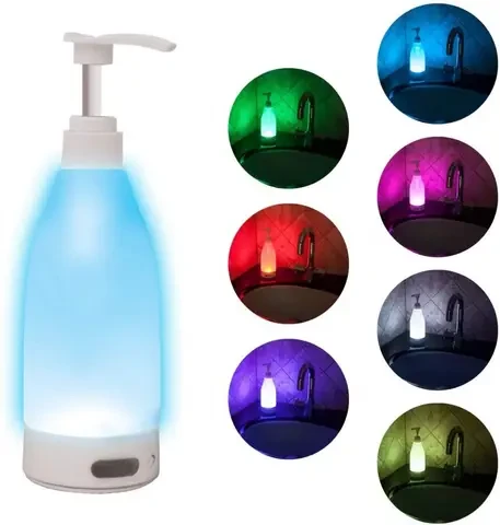 Дозатор для рідкого мила з підсвіткою Soap Bright Nightlight Soap Dispenser 400 мл