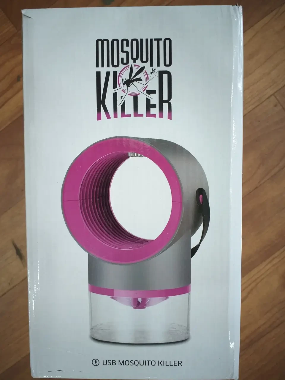 Лампа ловушка уничтожитель настольная от насекомых и комаров Mosquito killer gray-pink