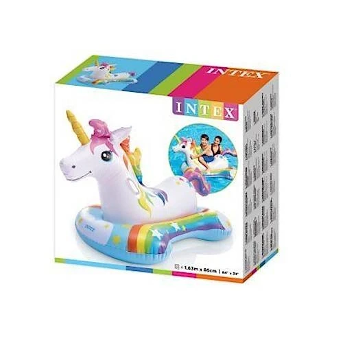 Надувной плотик "ЕДИНОРОГ" INTEX 163х86 (57552)