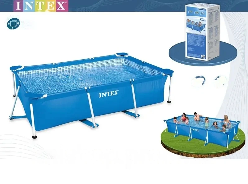 Сборный каркасный прямоугольный бассейн Intex 28270 (Интекс 58983) 220см-150см-60см