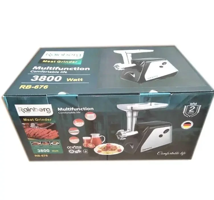Электрическая мясорубка 4в1 Rainberg RB-676 с соковыжималкой, 3800W