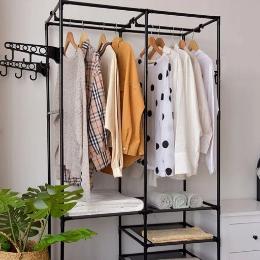 Вешалка для одежды 86/43/173 Simple Coat Rack Double Row / Вешалка с полками