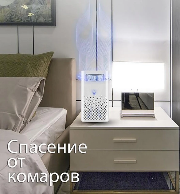 Мухолівка лампа від комарів Adna Mosquito Killer LKS USB-знищувач комах безшумний портативний фумігатор