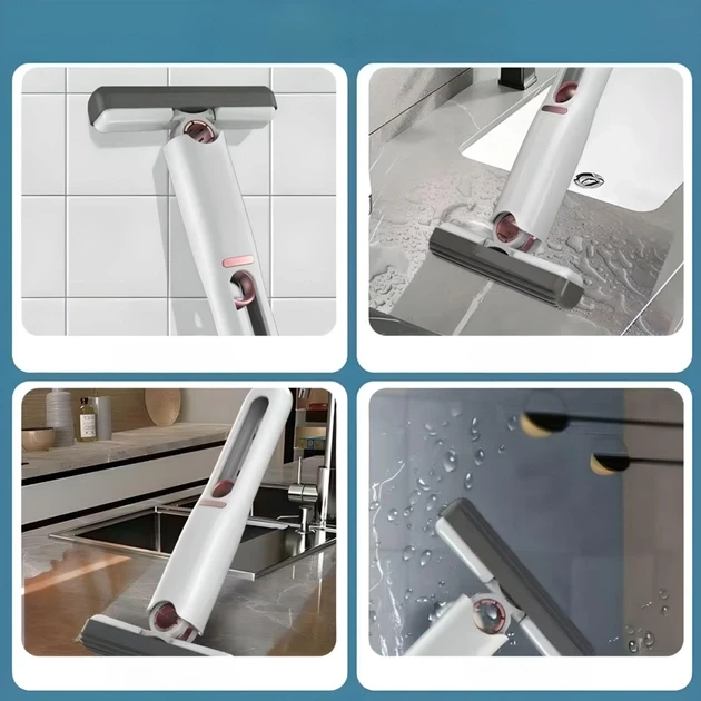 Мінішвабра MINI MOP XL-340 з автовіджимом, легка, для прибирання будинку, авто