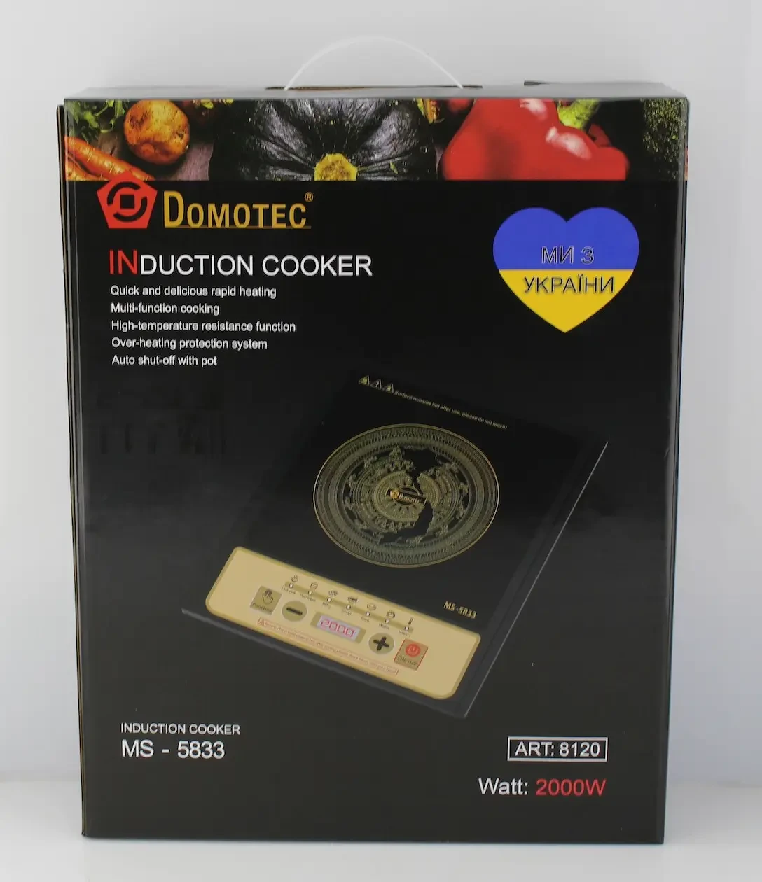 Индукционная плита Domotec MS-5833 Электроплита индукционная 2000 Вт Настольная электрическая плита