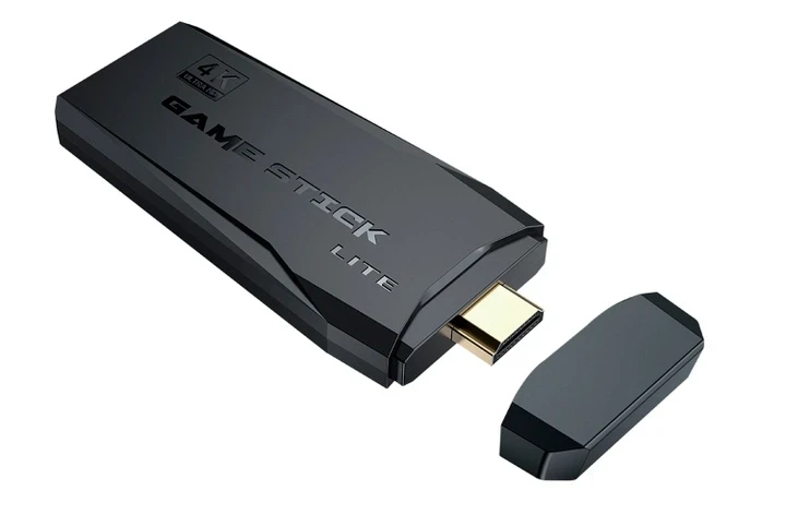 Игровая приставка M8 64gb Mini Game Stick 4K HDMI + 2 беспроводных джойстика, консоль для телевизора