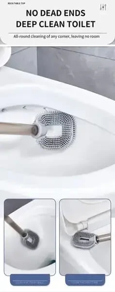 Силіконова щітка для унітаза Liquid Toilet Brush Сіра