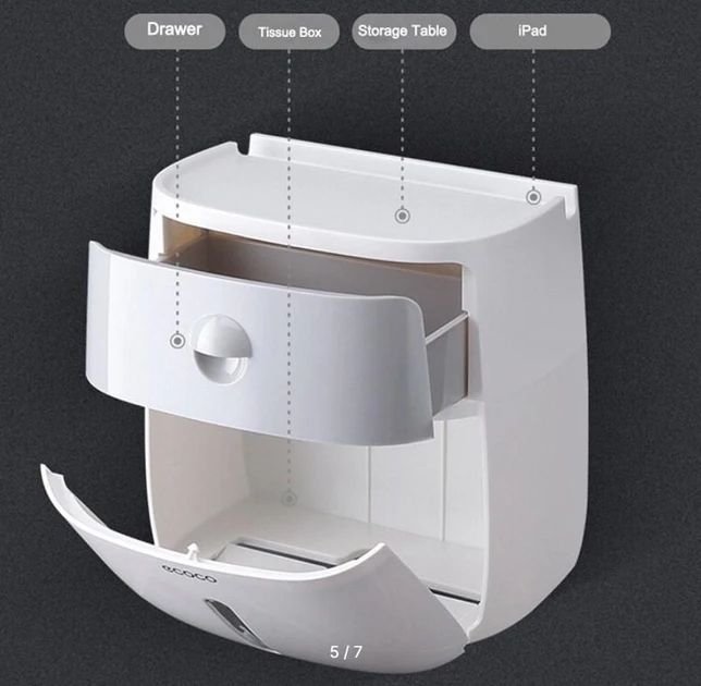 Тримач для туалетного паперу паперових рушників Towel Holder Ecoco
