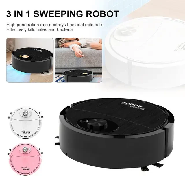 Робот Пилосос Робот 3 в 1 розумний робот-прибиральник для дому SWEEPING ROBOT 521-2345 Чорний