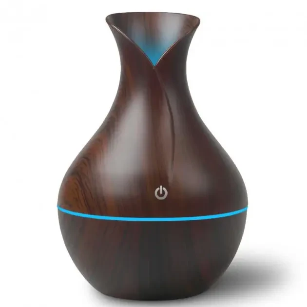 Зволожувач повітря ТЕМНО-КОРИЧЕНОВИЙ Humidifier Ultrasonic Aroma з підсвіткою <unk> Повітроочисник