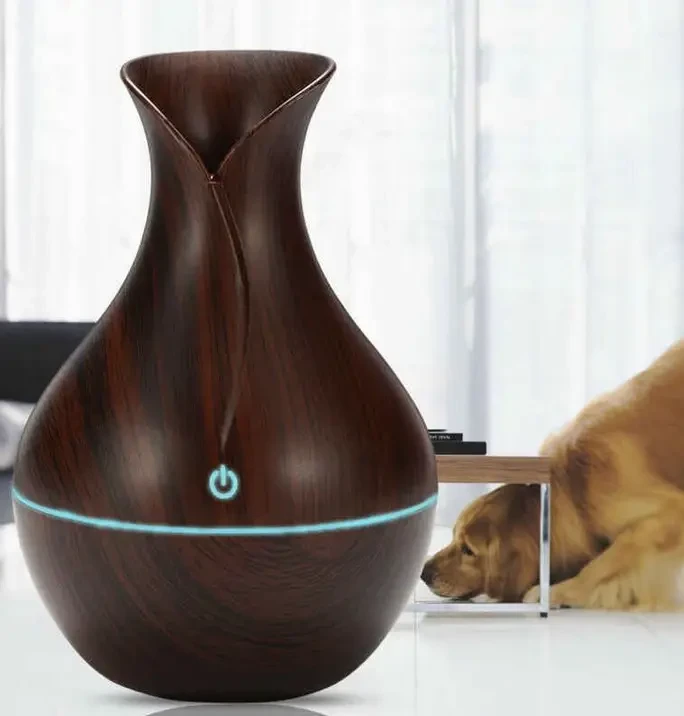Зволожувач повітря ТЕМНО-КОРИЧЕНОВИЙ Humidifier Ultrasonic Aroma з підсвіткою <unk> Повітроочисник