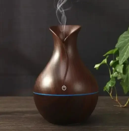 Зволожувач повітря ТЕМНО-КОРИЧЕНОВИЙ Humidifier Ultrasonic Aroma з підсвіткою <unk> Повітроочисник