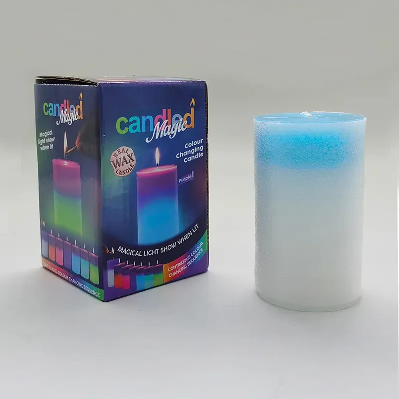 Декоративна воскова свічка з ефектом полум'я і LED-підсвіткою Candles magic 7 кольорів RGB