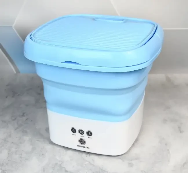 Портативна складана 8 ЛІТРОВ міністиральна машина Folding Washing Machine блакитна