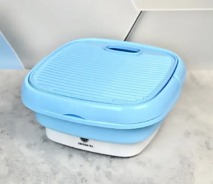 Портативна складана 8 ЛІТРОВ міністиральна машина Folding Washing Machine блакитна