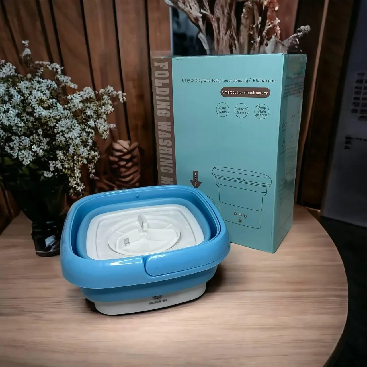 Портативна складана 8 ЛІТРОВ міністиральна машина Folding Washing Machine блакитна