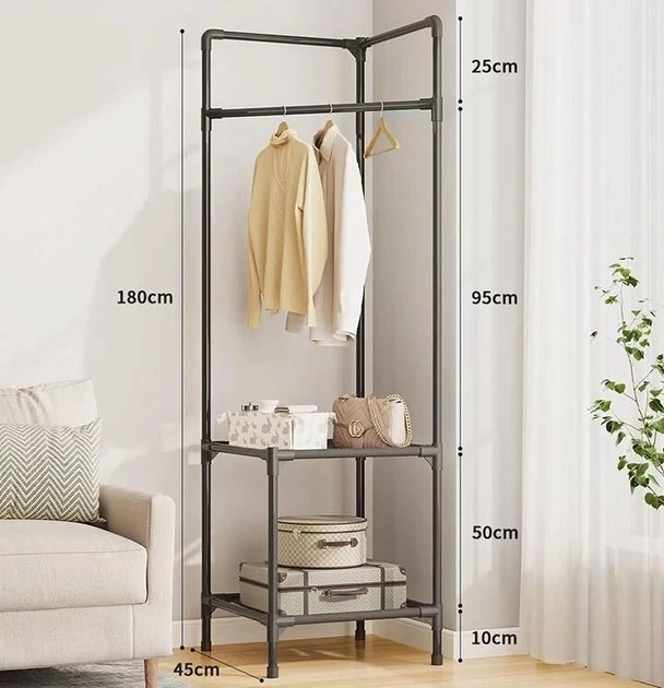 Угловая напольная вешалка для одежды 180х45х45 см стойка для вещей Corner coat rack NO:9603