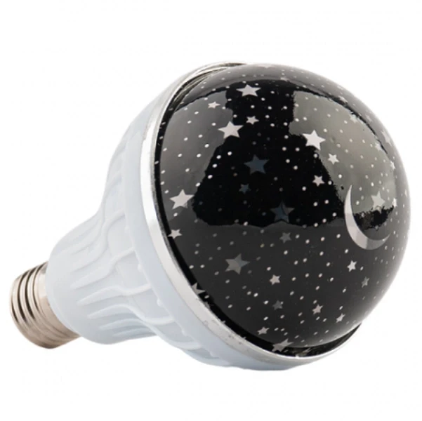Лампа проектор звёздного неба в патрон Master Bulb601-HX 6Вт, ночник, 3 цвета свечения, 220В