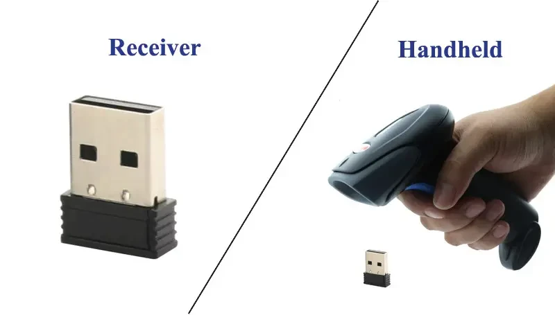 Сканер беспроводной ALEO 2011RB (MC-200WGB) receiver 2,4G+BT, image 2D, черный