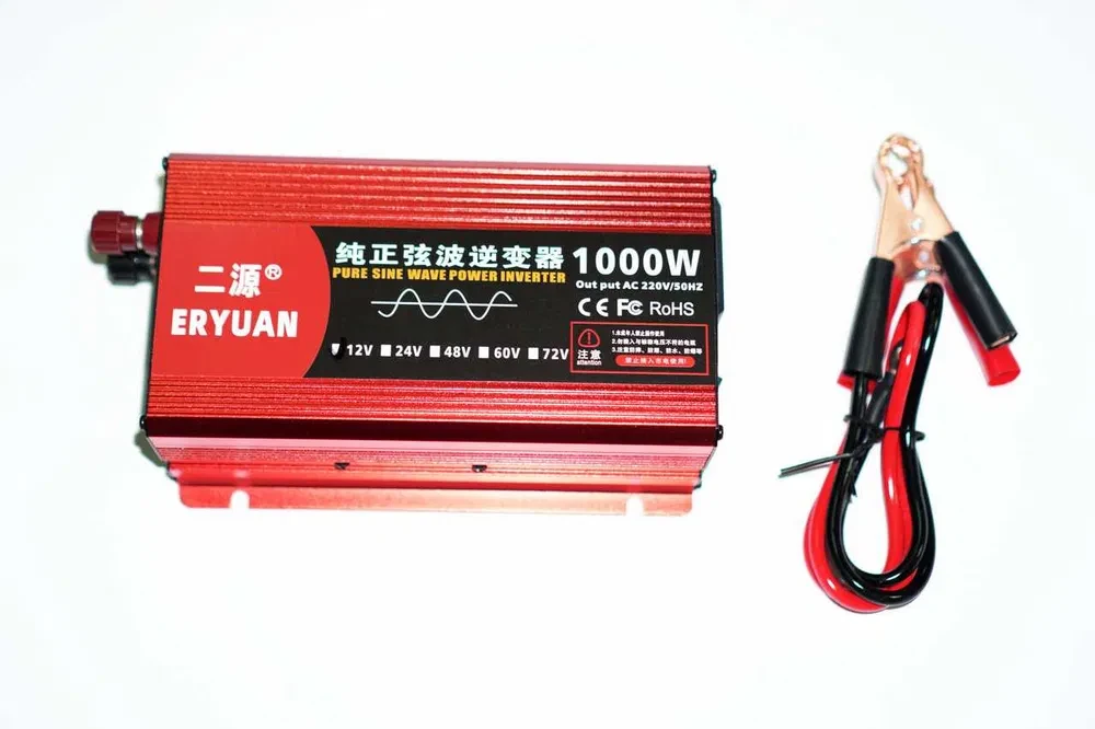 Преобразователь Инвертор Інвертор чис.синус ERYUAN AC/DC LCD 12v 1000W Для котла