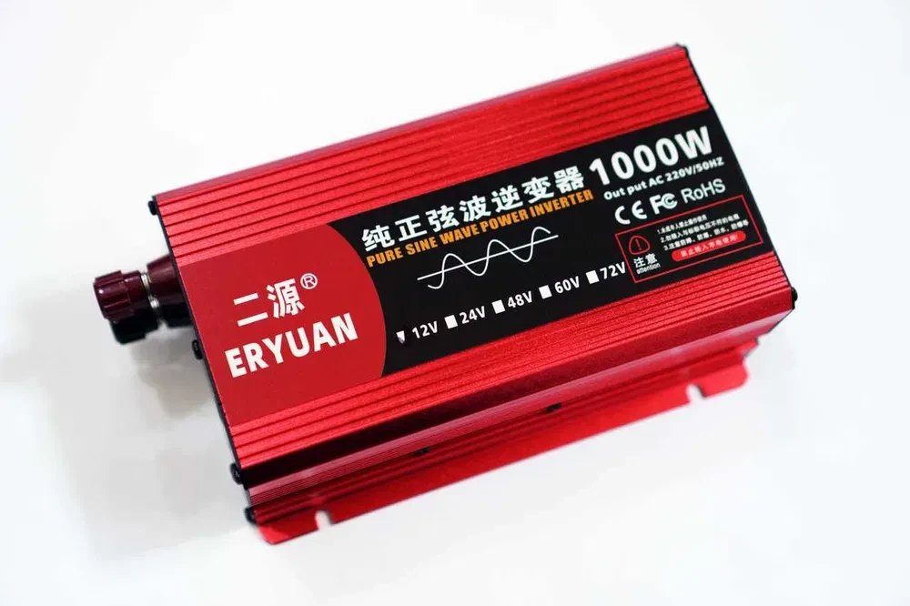 Преобразователь Инвертор Інвертор чис.синус ERYUAN AC/DC LCD 12v 1000W Для котла