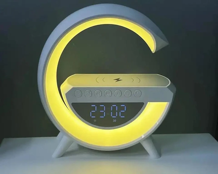 Настільна смарт-лампа, нічник BT-3401 RGB Rainbow Light-Wireless Happy Light з Bluetooth колонкою + бездрот