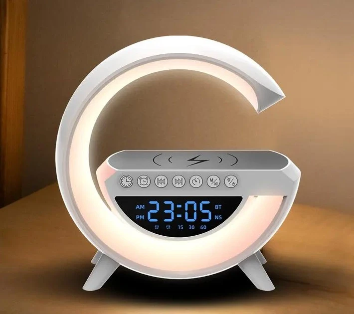 Настільна смарт-лампа, нічник BT-3401 RGB Rainbow Light-Wireless Happy Light з Bluetooth колонкою + бездрот