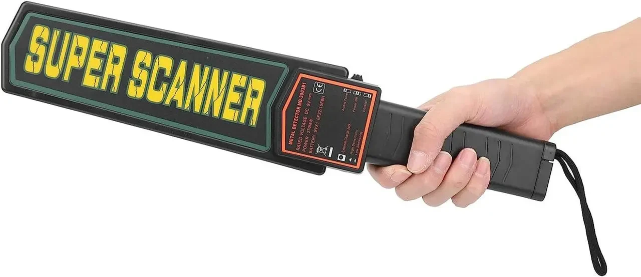 Металлоискатель Super Scanner MD3003B1 | Ручной металлодетектор | Досмотровый металлоискатель