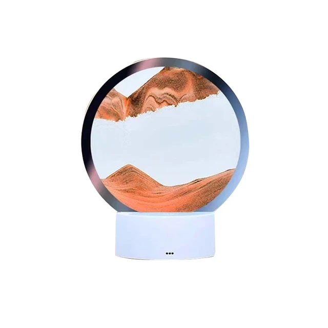 Настольная LED лампа ночник Песочные часы 3D "Moving Sands Capes" USB Ночной светильник