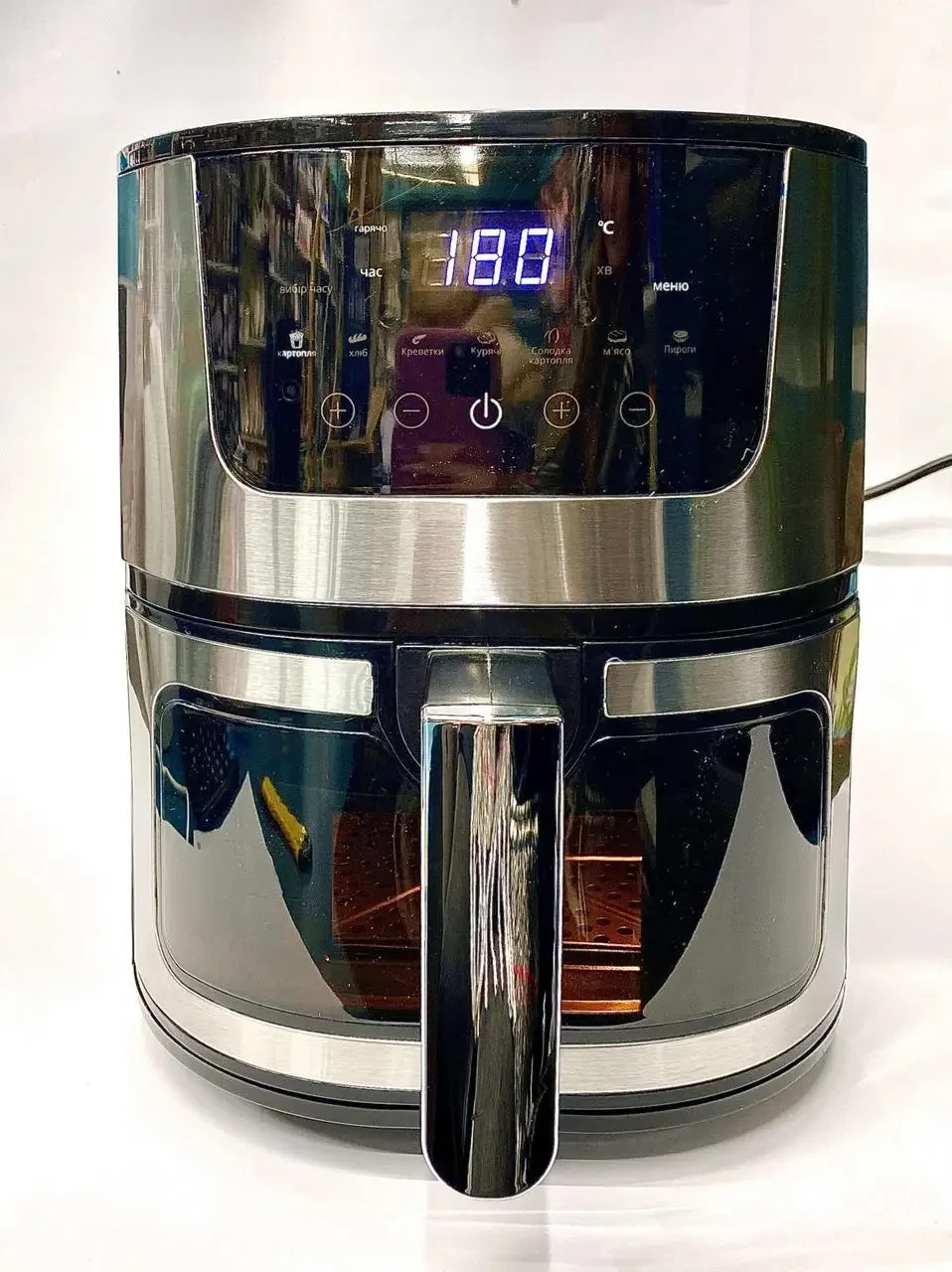 Rainberg RB-2268.Мощная фритюрница без масла 8 л. Сенсорная аэрофритюрница Аэрогриль мультипечь для дома 4200
