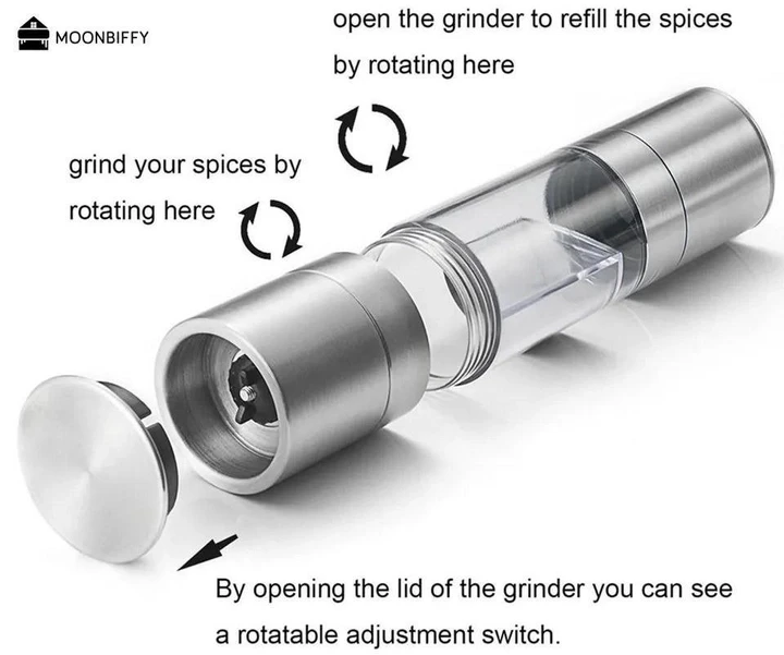 Мельница для специй Duo Grinder, мельница для соли, перца и специй
