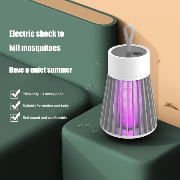 Лампа відлякувача комах від USB Electric Shock Mosquito Lamp з електричним струмом