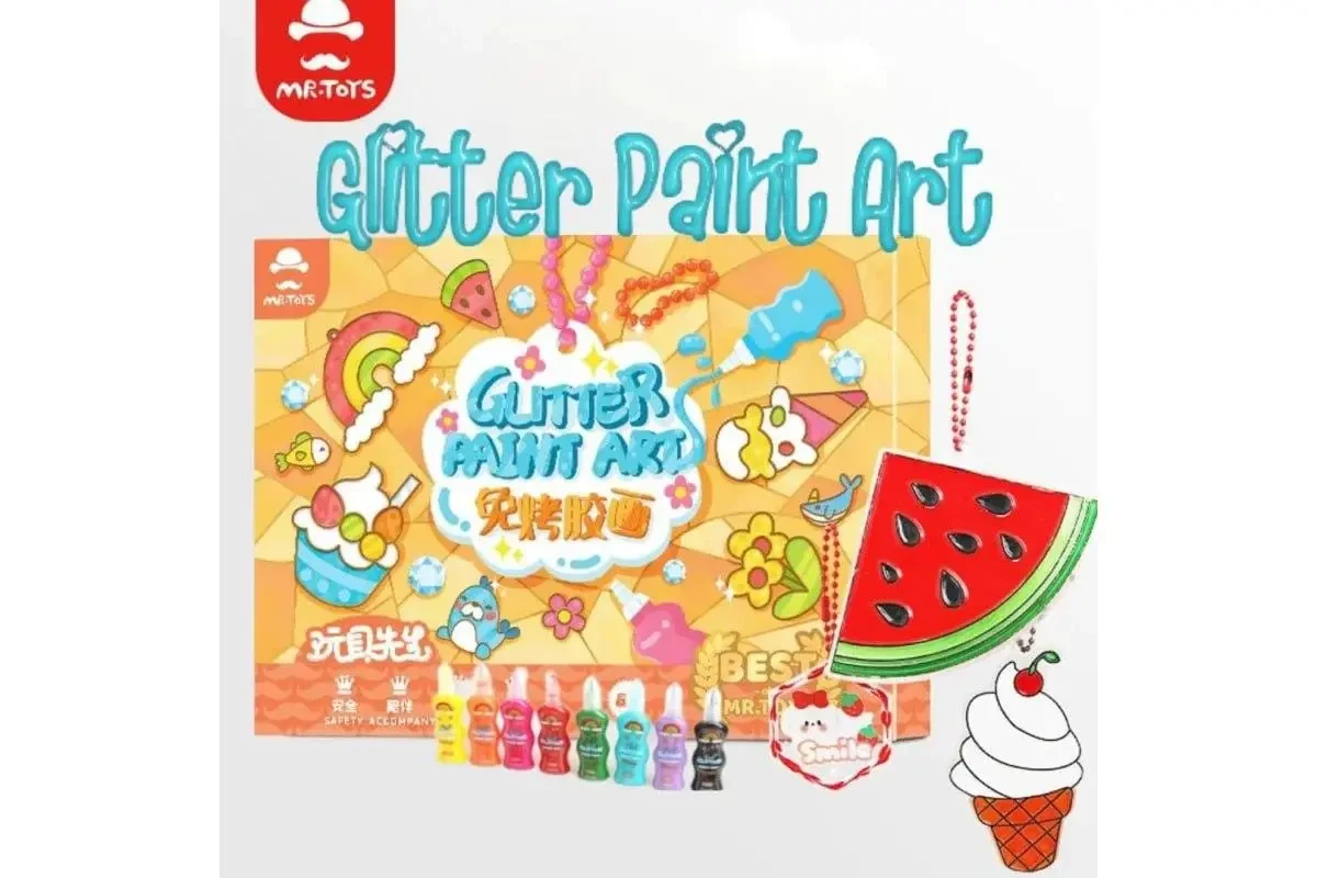 Набор для изготовления брелоков с блестками Glitter Paint Art