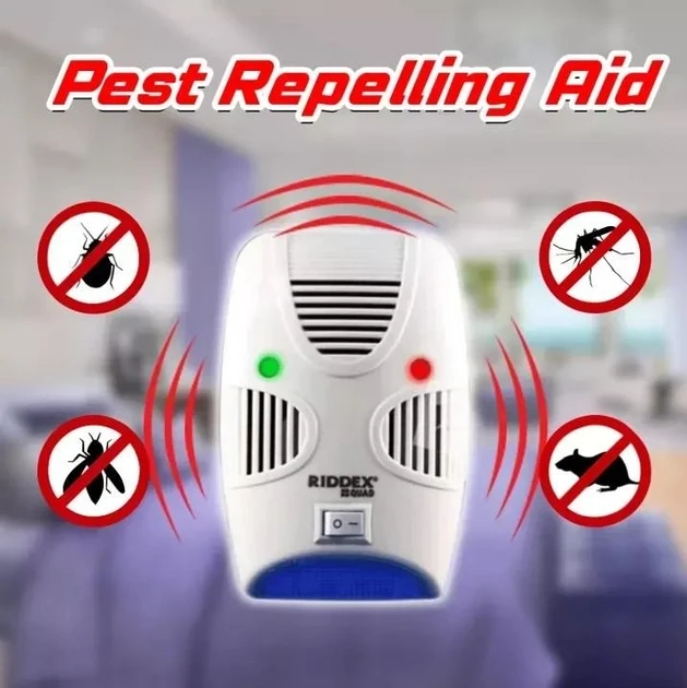 Ультразвуковой, электромагнитный отпугиватель грызунов и насекомых Pest Repelling Aid
