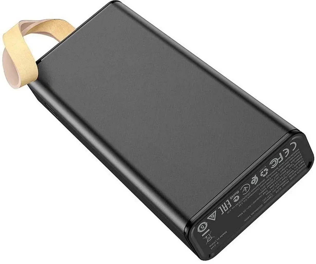 Повербанк BOROFONE BJ18-20000мАч Power Bank с цифровым дисплеем, фонарем, 2хUSB Черный BYT
