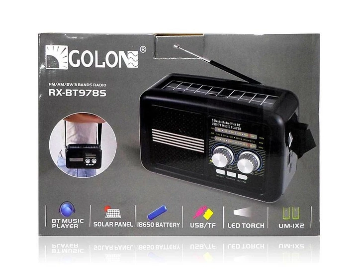 Портативная радиостаниция Golon Solar Bluetooth RX-BT978S