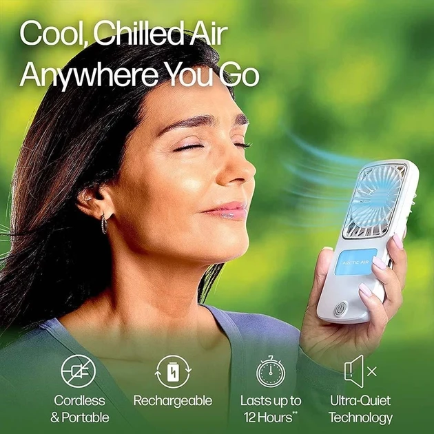 Портативный вентилятор мощный персональный охладитель воздуха Pocket Chill Белый