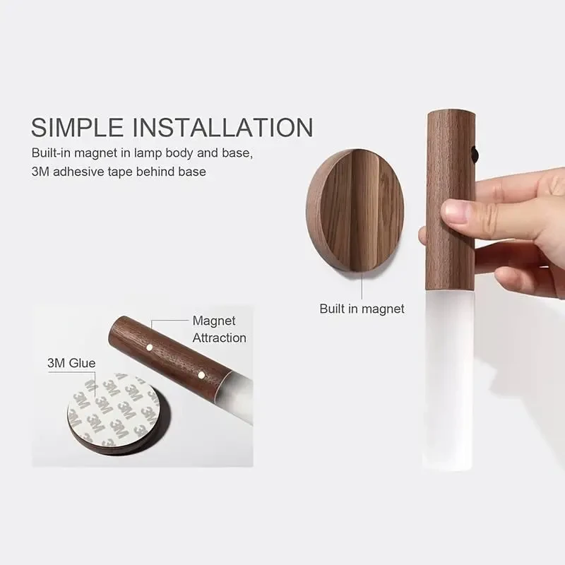 Лампа, світильник LED з датчиком руху та вбудованим акумулятором на 500Mah Induction lamp