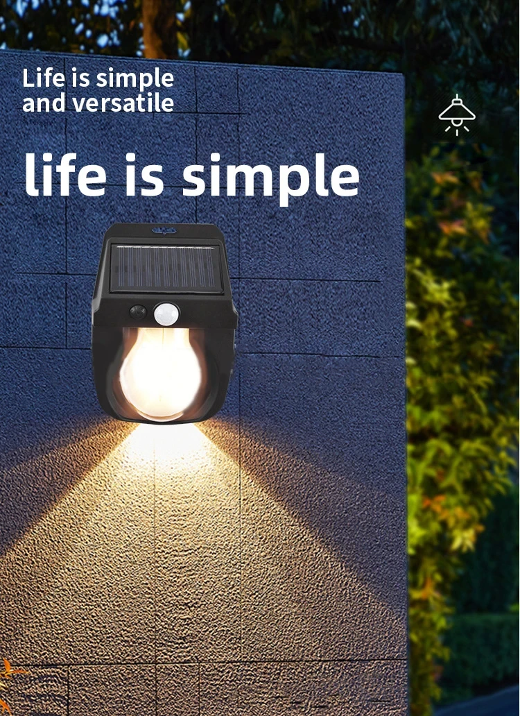 Фонарь на солнечной батарее с датчиком движения Solar Wall Lamp COBA CL-118
