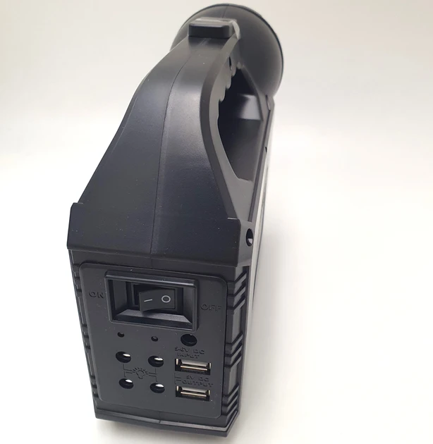 Фонарь GD-101 PowerBank, с солнечной зарядкой + лампочки 3 шт
