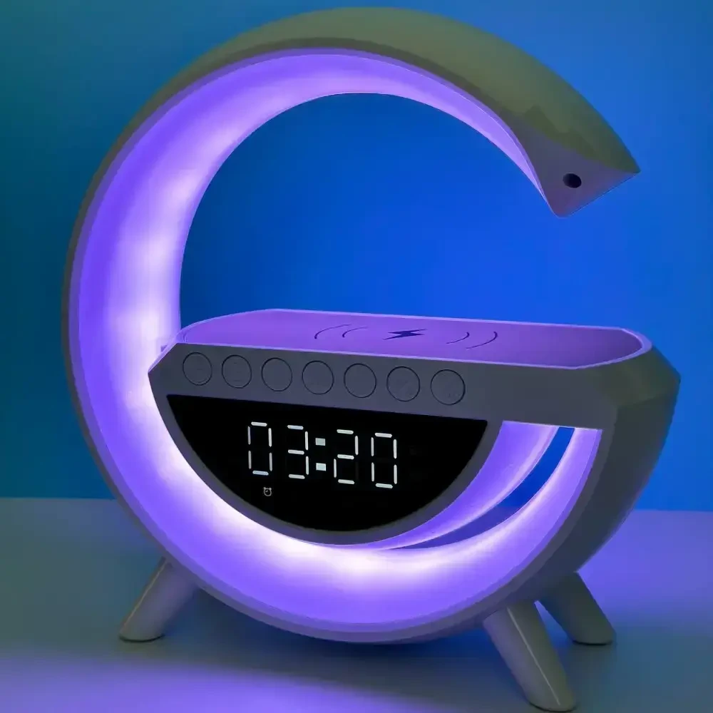Нічник акумуляторний із годинником G BT-3401 Smart Light Sound Machine Чорний